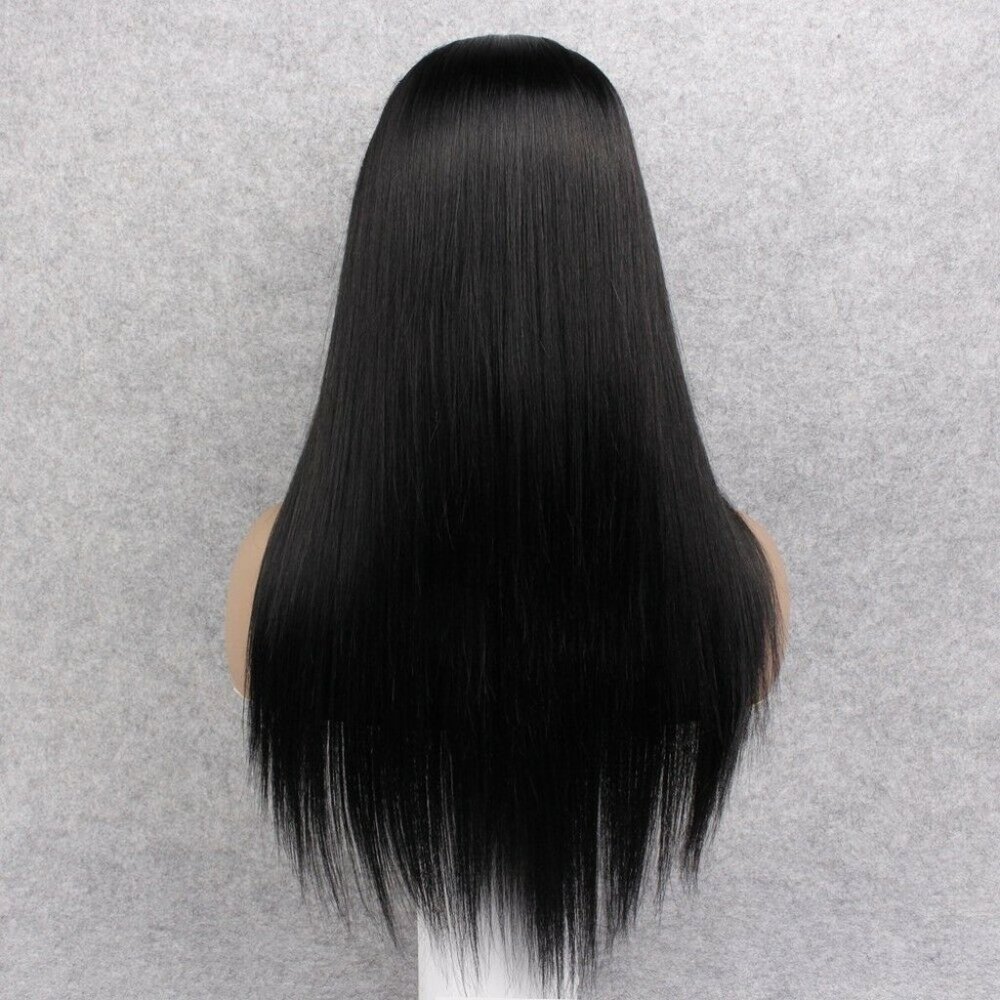 100% Human Hair TRANSPARENT Lace Front Jet Black - Picture 3 of 6